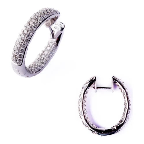 Criollas Oro Blanco 18kt con Brillantes
