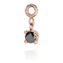 Burato Gioielli Elemento modular único en oro rosa y diamante negro