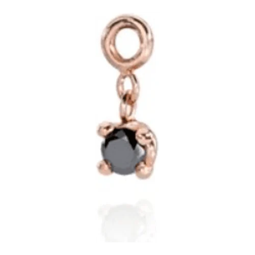 Burato Gioielli Elemento modular único en oro rosa y diamante negro