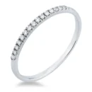 Media alianza Oro blanco con brillantes · Ref. 2