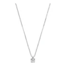 Gargantilla Oro Blanco + Brillante 0,05 ct
