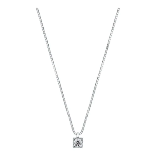 Gargantilla Oro Blanco con brillante 0.08ct