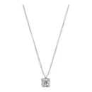 Gargantilla Oro Blanco con Brillante 4 garras 0.20ct