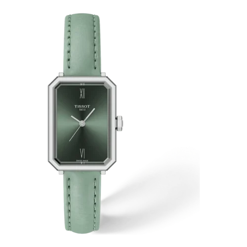 Tissot SRV 30mm · Esfera verde · correa piel de vacuno con relieve