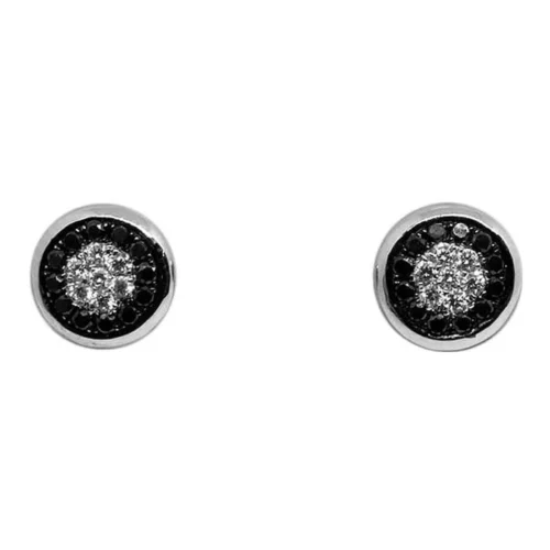 Pendiente Oro blanco y Diamantes · 0,40 ct